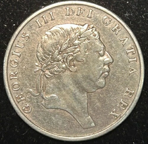 1813年 ジョージ3世 英国銀貨 1シリング 6ペンス