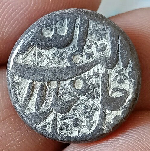 #K42#???? インド ムガル帝国、ジャハンギール 1605-1630 AD シルバー ルピー ブルハンプール ミント