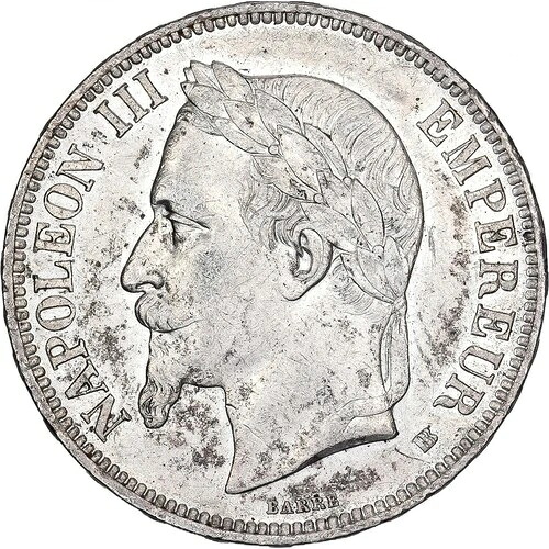 [#1117193] フランス、ナポレオン3世、5フラン、1869年、ストラスブール、銀貨、AU、ガドゥリー