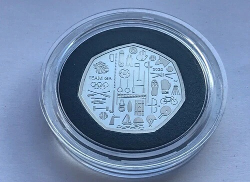 2020年 東京オリンピック プレミアムプルーフ 英国チーム 50ペンス 50ペンス硬貨