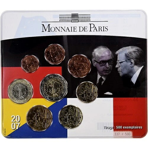 [#1309693] フランス、ユーロ セット BU、カップル フランコ アレマン、2007、MDP、MS