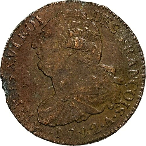 [#1049636] フランス憲法、2ソル、2ソル・フランソワ、1792年/AN 4、パリ、Br