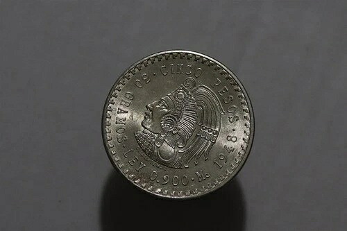 ?? ???? メキシコ 5ペソ 1948年 シルバー ハイグレード B88 #K9045