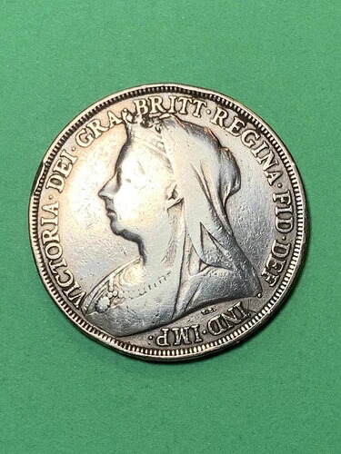 1896年 イギリス シルバークラウン (A1036)