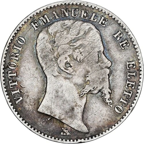 [#1117262] イタリア、ヴィットーリオ・エマヌエーレ2世、2リラ、1860年、フィレンツェ、銀、VF、KM:1