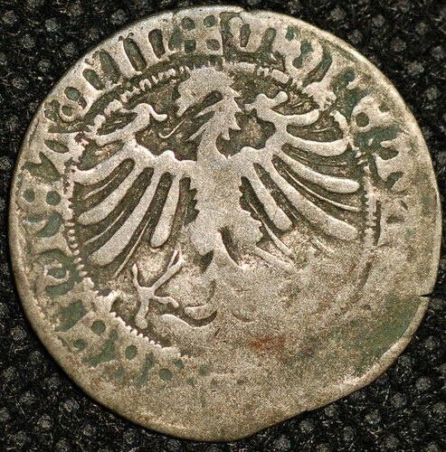 1457年 ドイツ諸州 自由帝国都市ニュルンベルク 1/2シリング ND