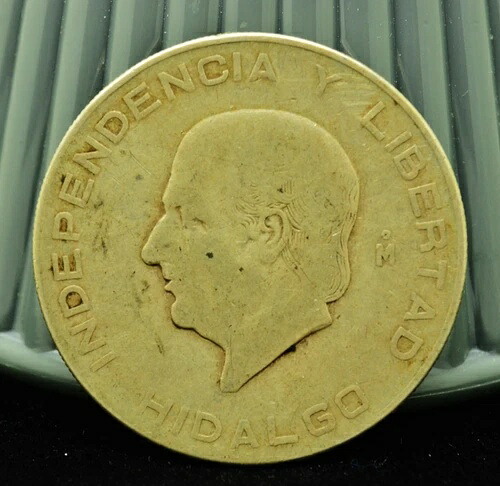 1956 メキシコ 10 ペソ 90% 銀
