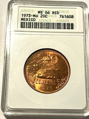 1973 メキシコ 20 センタボス/アナックス MS 66 レッド #11462