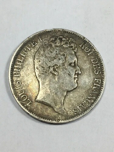 コイン フランス 5フラン ルイ・フィリップ1世 1831年 銀貨 (9-39)