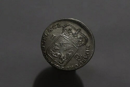?? ???? オランダ ヘルダーランド 1 グルデン 1763 SLIGHT OFFCENTRE B84 #5264