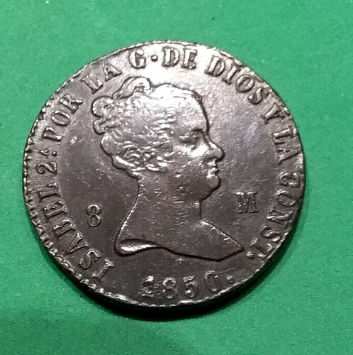 (pgasteelers1) スペイン 1850 Ja Jubia Mint 8 Maravedis Isabel II Coinage KM#531.2?? 39,325円