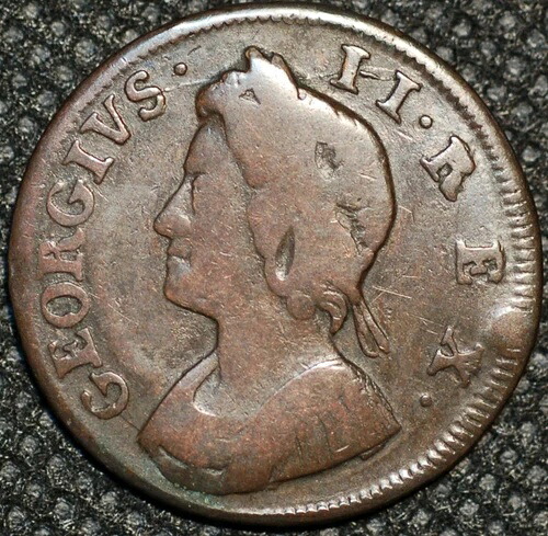 1732年 イギリス ジョージ2世 ファージング銅貨 KM#572 39,325円