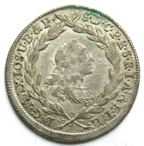 【R2955】コンディション！ 10 クロイツァー 1774、バイエルン、マクシミリアン 3 世。ジョセフ (1745-1777)