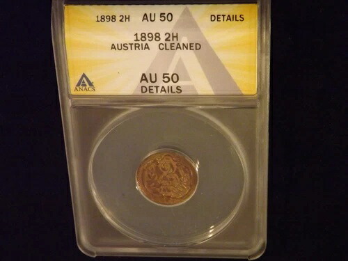 1898 2 ヘラー オーストリア ANACS AU 50