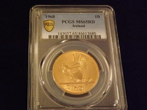 1968年 1D アイルランド PCGS MS 65 RD