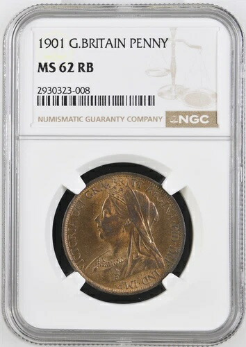 1901 ペニー NGC MS 62 RB!