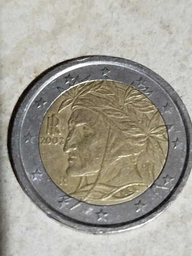 歴史の一部を所有しよう - イタリアの2ユーロ硬貨（ダンテ・アリギエーリ・デザイン - 2002年）