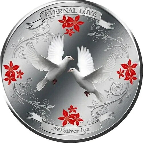 ニウエ 2011 2ドル エターナルラブ 2011 .999 シルバーコイン 鳩｜WORLD RESOURCE【QUEEN店】