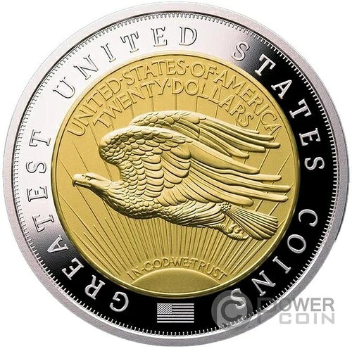 1933年 ダブルイーグル 最高峰の米国コイン 2オンス 銀貨 5ドル ニウエ 2025