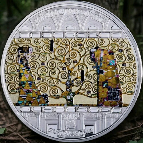 2018年 クック諸島 20ドル 傑作美術 *グスタフ・クリムト* 3オンス 銀貨 プルーフ