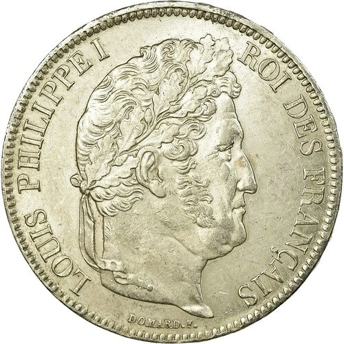[#57359] コイン、フランス、ルイ・フィリップ、5フラン、1833年、ストラスブール、MS、シル、ver