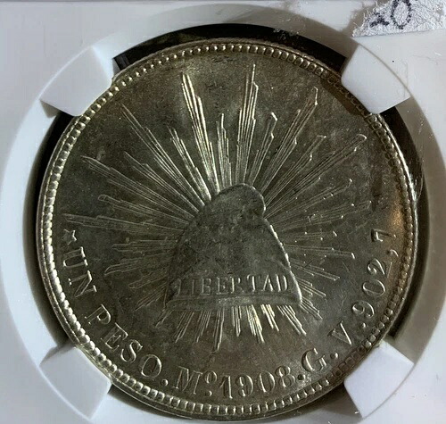 1908年 メキシコペソ NGC MS64 銀貨｜WORLD RESOURCE【QUEEN店】