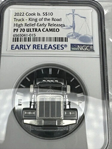 2022年式 クック諸島 HRトラック キングオブロード NGC PF70 DCAM ER 2オンス シルバー