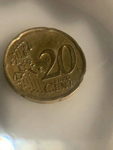 希少な2002年イタリア20セントユーロコイン（ミントエラー流通）