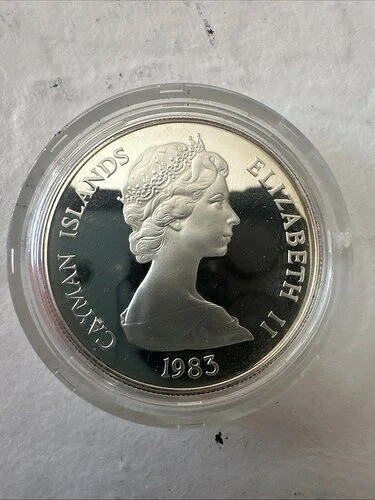ケイマン諸島 10ドル、1983年、王室訪問 108,900円