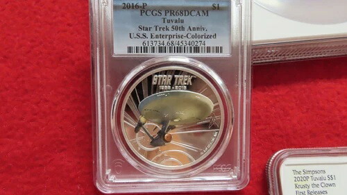 スタートレック50周年記念 U.S.S.エンタープライズ ツバル オーストラリア PCGS PR68 .999 ag 115,500円