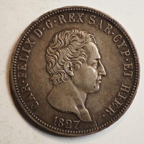 1827 L イタリア サルディーナ 5リラ ***NICE*** 送料無料 A6356｜WORLD RESOURCE【QUEEN店】 117,700円