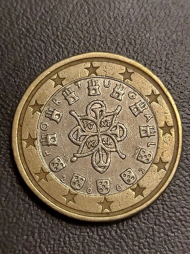 ポルトガル 2002年 1ユーロ硬貨
