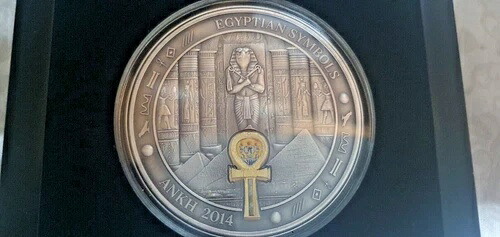 3オンス銀貨 - ANKH - エジプトのシンボル - 20ドル - パラオ 2014 - 銀貨 - 113,850円
