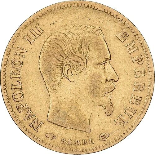 [#1213698] フランス、10 フラン、ナポレオン 3 世、1856 年、パリ、ゴールド、VF、ガドゥリー:1014