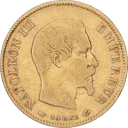 [#1213701] フランス、10 フラン、ナポレオン 3 世、1858 年、パリ、ゴールド、VF、ガドゥリー:1014｜WORLD RESOURCE【QUEEN店】