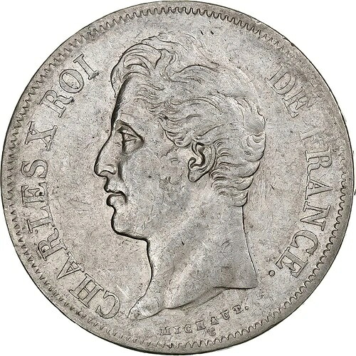 [#1307866] フランス、シャルル10世、5フラン、1830年、ナント、銀貨、AU、ガドゥリー:644｜WORLD RESOURCE【QUEEN店】