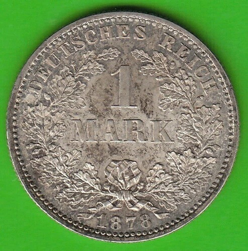 エンパイア 1 マーク 1878 F ほぼブリリアント 未流通 小さな傷あり nswleipzig｜WORLD RESOURCE【QUEEN店】