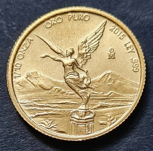 2015年 メキシコ リベルタッド 勝利の女神 ゴールド 1/10オンス 999 ゴールド コイン 116,050円