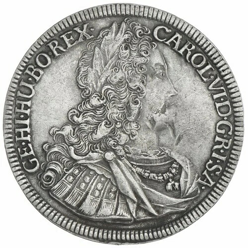 1727年オーストリア銀ターラーVZ、わずかにシミあり、表面に傷あり。|WORLD RESOURCE【QUEEN店】