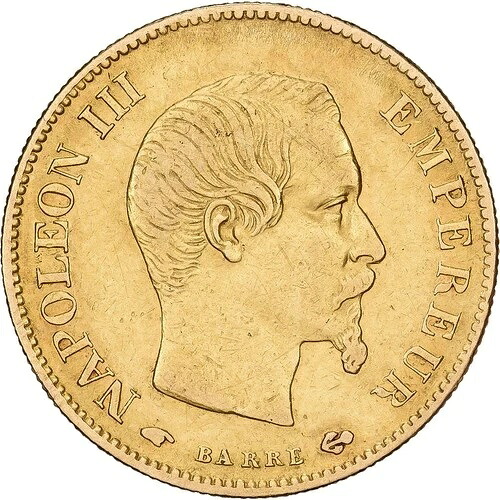 [#1213704] フランス、10 フラン、ナポレオン 3 世、1860 年、パリ、ゴールド、EF、ガドゥリー:1014