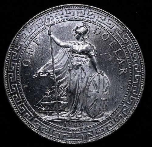 1ドル英国貿易ドル 1930-B. Prid-11, KM-T5. UNC