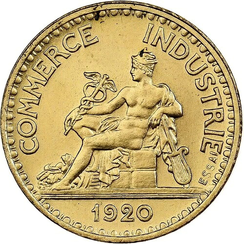 [#488432] フランス、50 サンタイム、シャンブル ド コマース、1920 年、パリ、エッサイ ピエフォール｜WORLD RESOURCE【QUEEN店】