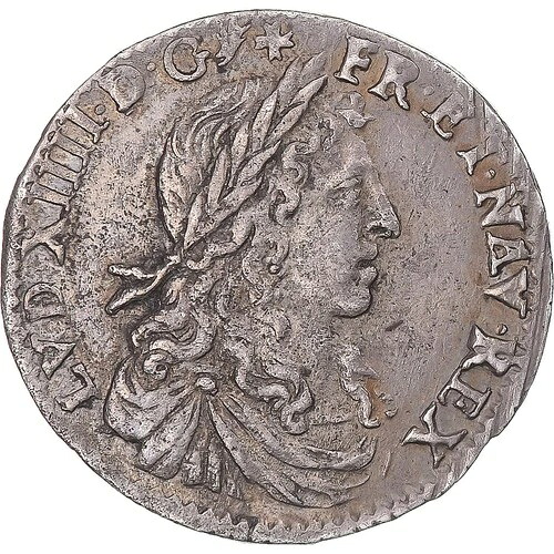 [#344985] コイン、フランス、ルイ 14 世、1/12 ?cu du Dauphin? au Buste Juv?nile、1/12