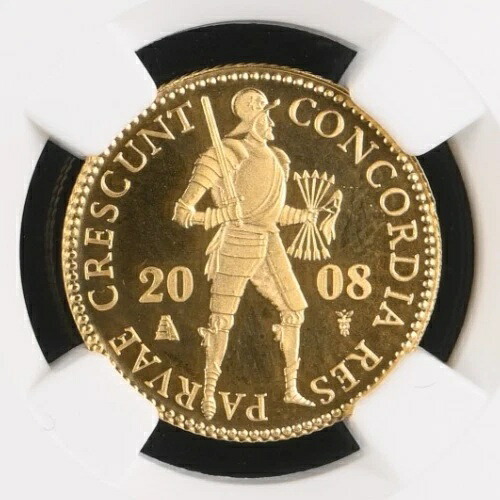 2008年オランダゴールドダカットNGC PF-68ウルトラカメオ発行枚数3,260枚0.11 AGW