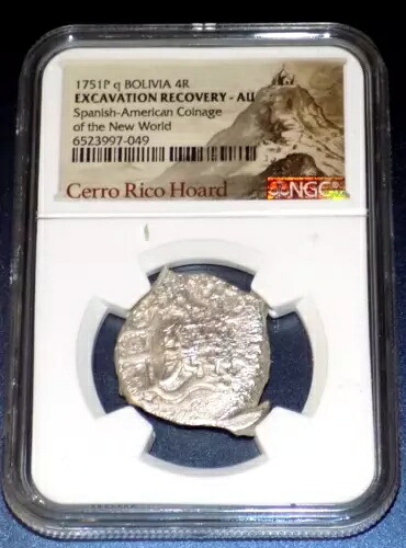 1751P q ボリビア 4レアル NGC AU 発掘回収 セロ・リコ ホード スペイン コイン｜WORLD RESOURCE【QUEEN店】