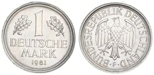Frg 1 マーク 1981F 貨幣不足 ランドシュリフト シュレトリングなし バックルなし 88085｜WORLD RESOURCE【QUEEN店】 135,300円