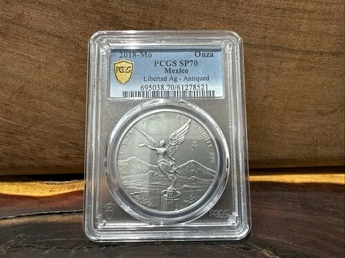 2018年以降 PCGS MS70 | メキシコ シルバー リベルタッド | アンティーク仕上げ | 非常に良いレート|WORLD RESOURCE【QUEEN店】