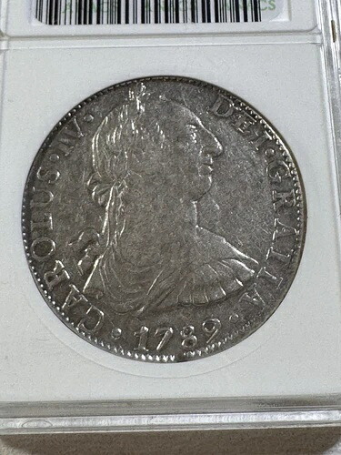 1789-Mo FM メキシコ 8レアル銀貨 ANACSによるAU 50グレード|WORLD RESOURCE【QUEEN店】