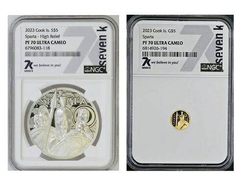 2 7k メタル 2023 スパルタ戦士 1オンス シルバー 1/2g ゴールド クック Is NGC PF70 UC LoMint|WORLD RESOURCE【QUEEN店】