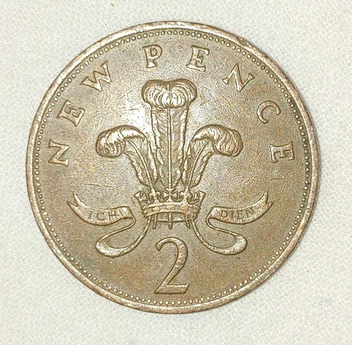 非常に希少な1980年英国エリザベス2世新ペンス2ペンス硬貨、状態良好|WORLD RESOURCE【QUEEN店】